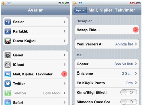 İphone Email Kurulum ve Ayarları