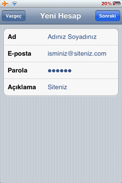 İphone Email Kurulum ve Ayarları