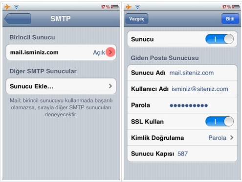 İphone Email Kurulum ve Ayarları
